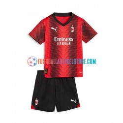 AC Mailand Heimausrüstung 2023-2024 Kinder Set(Trikot und Hose) S/S