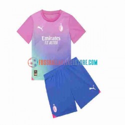 AC Mailand Ausweichausrüstung 2023-2024 Kinder Set(Trikot und Hose) S/S
