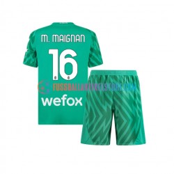 AC Mailand Heimausrüstung Torwart Mike Maignan 16 2023-2024 Kinder Set(Trikot und Hose) S/S