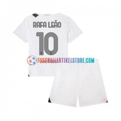 AC Mailand Auswärtsausrüstung Rafael Leao 10 2023-2024 Kinder Set(Trikot und Hose) S/S