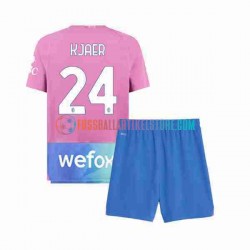 AC Mailand Ausweichausrüstung Simon Kjaer 24 2023-2024 Kinder Set(Trikot und Hose) S/S