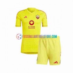 AS Rom Heimausrüstung Torwart 2023-2024 Kinder Set(Trikot und Hose) S/S