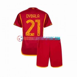 AS Rom Heimausrüstung Paulo Dybala 21 2023-2024 Kinder Set(Trikot und Hose) S/S