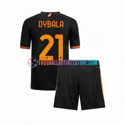 AS Rom Ausweichausrüstung Paulo Dybala 21 2023-2024 Kinder Set(Trikot und Hose) S/S