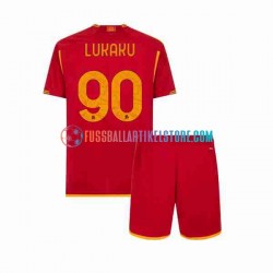 AS Rom Heimausrüstung Romelu Lukaku 90 2023-2024 Kinder Set(Trikot und Hose) S/S