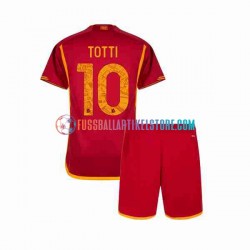 AS Rom Heimausrüstung Totti 10 2023-2024 Kinder Set(Trikot und Hose) S/S