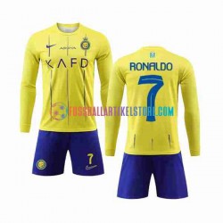 Heimausrüstung Al-Nassr Cristiano Ronaldo 7 2023-2024 Kinder Set(Trikot und Hose) L/S