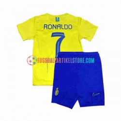 Heimausrüstung Al-Nassr Ronaldo 7 2023-2024 Kinder Set(Trikot und Hose) S/S
