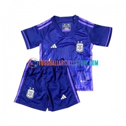 Argentinien Auswärtsausrüstung World Cup 2022 Kinder Set(Trikot und Hose) S/S