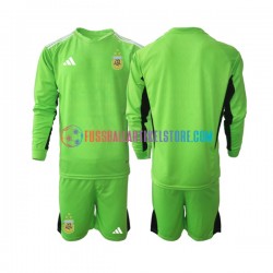 Argentinien Heimausrüstung Torwart World Cup 2022 Kinder Set(Trikot und Hose) L/S
