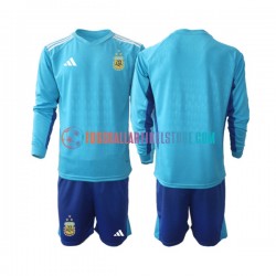 Argentinien Ausweichausrüstung Torwart 2023 Kinder Set(Trikot und Hose) L/S