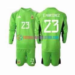 Argentinien Heimausrüstung Torwart Emiliano Martinez 23 World Cup 2022 Kinder Set(Trikot und Hose) L/S