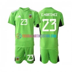 Argentinien Heimausrüstung Torwart Emiliano Martinez 23 World Cup 2022 Kinder Set(Trikot und Hose) S/S