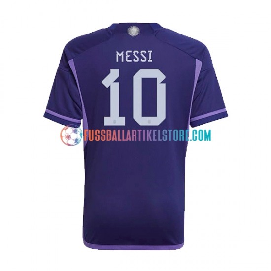 Argentinien Auswärtsausrüstung Lionel Messi 10 World Cup 2022 Herren Trikot S/S