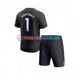 Aston Villa Heimausrüstung Torwart Emiliano Martinez 1 2023-2024 Kinder Set(Trikot und Hose) S/S