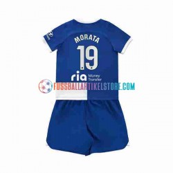 Atlético Madrid Auswärtsausrüstung Alvaro Morata 19 2023-2024 Kinder Set(Trikot und Hose) S/S