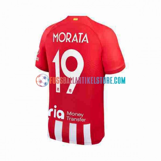 Atlético Madrid Heimausrüstung Alvaro Morata 19 2023-2024 Herren Trikot S/S