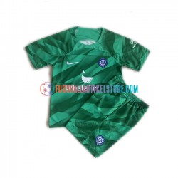 Atlético Madrid Auswärtsausrüstung Torwart 2023-2024 Kinder Set(Trikot und Hose) S/S