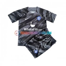 Atlético Madrid Heimausrüstung Torwart 2023-2024 Kinder Set(Trikot und Hose) S/S