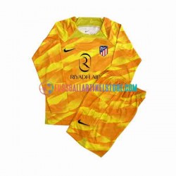 Atlético Madrid Torwart 2023-2024 Kinder Set(Trikot und Hose) Orange L/S