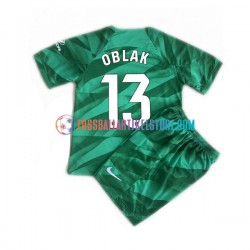 Atlético Madrid Auswärtsausrüstung Torwart Jan Oblak 13 2023-2024 Kinder Set(Trikot und Hose) S/S