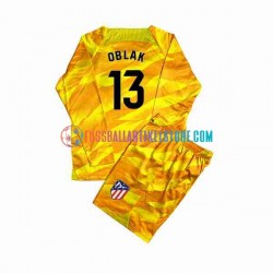 Atlético Madrid Torwart Jan Oblak 13 2023-2024 Kinder Set(Trikot und Hose) Orange L/S