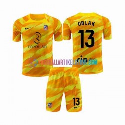 Atlético Madrid Torwart Jan Oblak 13 2023-2024 Kinder Set(Trikot und Hose) Orange S/S