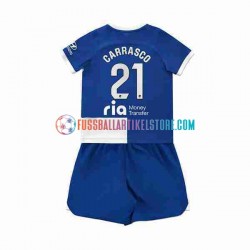 Atlético Madrid Auswärtsausrüstung Yannick Carrasco 21 2023-2024 Kinder Set(Trikot und Hose) S/S