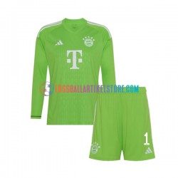 FC Bayern München Auswärtsausrüstung Torwart Manuel Neuer 1 2023-2024 Kinder Set(Trikot und Hose) L/S