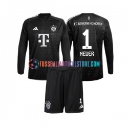 FC Bayern München Heimausrüstung Torwart Manuel Neuer 1 2023-2024 Kinder Set(Trikot und Hose) L/S