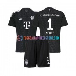 FC Bayern München Heimausrüstung Torwart Manuel Neuer 1 2023-2024 Kinder Set(Trikot und Hose) S/S