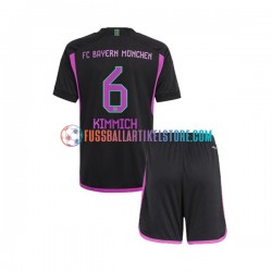 FC Bayern München Auswärtsausrüstung Kimmich 6 2023-2024 Kinder Set(Trikot und Hose) S/S
