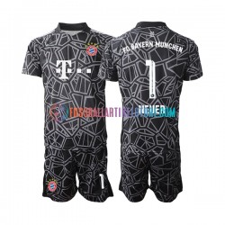 FC Bayern München Heimausrüstung Torwart Manuel Neuer 1 2022-2023 Kinder Set(Trikot und Hose) S/S