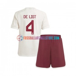 FC Bayern München Ausweichausrüstung Matthijs de Ligt 4 2023-2024 Kinder Set(Trikot und Hose) S/S