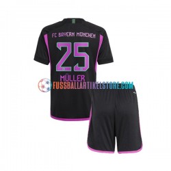 FC Bayern München Auswärtsausrüstung Thomas Muller 25 2023-2024 Kinder Set(Trikot und Hose) S/S