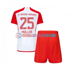 FC Bayern München Heimausrüstung Thomas Muller 25 2023-2024 Kinder Set(Trikot und Hose) S/S