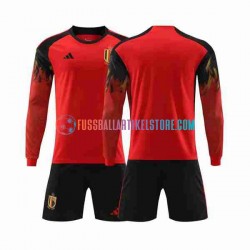 Belgien Heimausrüstung World Cup 2022 Kinder Set(Trikot und Hose) L/S