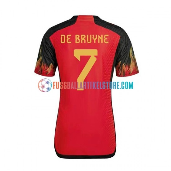 Belgien Heimausrüstung De Bruyne 7 World Cup 2022 Herren Trikot S/S