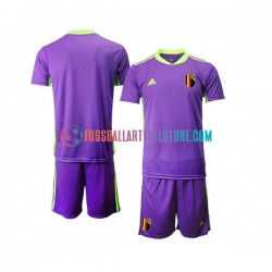 Belgien Auswärtsausrüstung Torwart Courtois 1 2021-2022 Kinder Set(Trikot und Hose) S/S