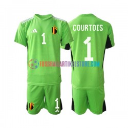 Belgien Heimausrüstung Torwart Courtois 1 2022 Kinder Set(Trikot und Hose) S/S