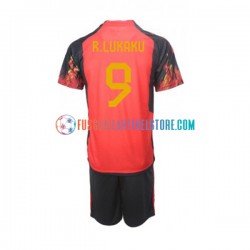 Belgien Heimausrüstung Lukaku 9 World Cup 2022 Kinder Set(Trikot und Hose) S/S