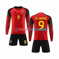 Belgien Heimausrüstung R.LUKAKU 9 World Cup 2022 Kinder Set(Trikot und Hose) L/S