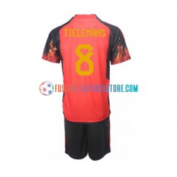 Belgien Heimausrüstung Youri Tielemans 8 World Cup 2022 Kinder Set(Trikot und Hose) S/S