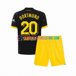 Borussia Dortmund Auswärtsausrüstung Marcel Sabitzer 20 2023-2024 Kinder Set(Trikot und Hose) S/S