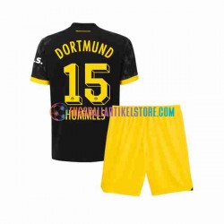 Borussia Dortmund Auswärtsausrüstung Mats Hummels 15 2023-2024 Kinder Set(Trikot und Hose) S/S