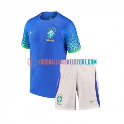 Brasilien Auswärtsausrüstung World Cup 2022 Kinder Set(Trikot und Hose) S/S