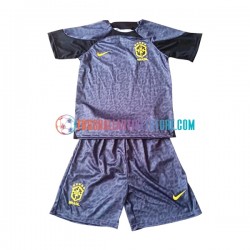 Brasilien Heimausrüstung Torwart World Cup 2022 Kinder Set(Trikot und Hose) S/S