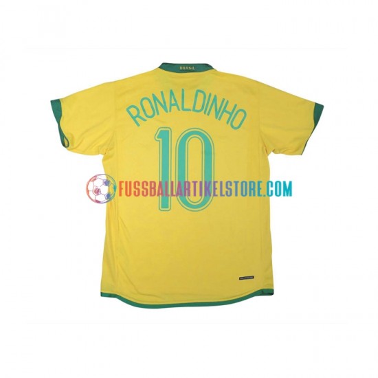 Brasilien Heimausrüstung RONALDINHO 10 Retro 2006 Herren Trikot S/S