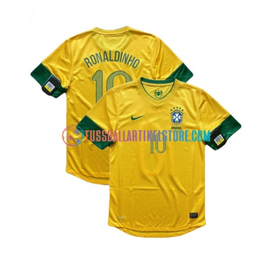 Brasilien Heimausrüstung RONALDINHO 10 Retro 2012 Herren Trikot S/S