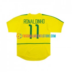 Brasilien Heimausrüstung RONALDINHO 11 Retro 2002 Herren Trikot S/S